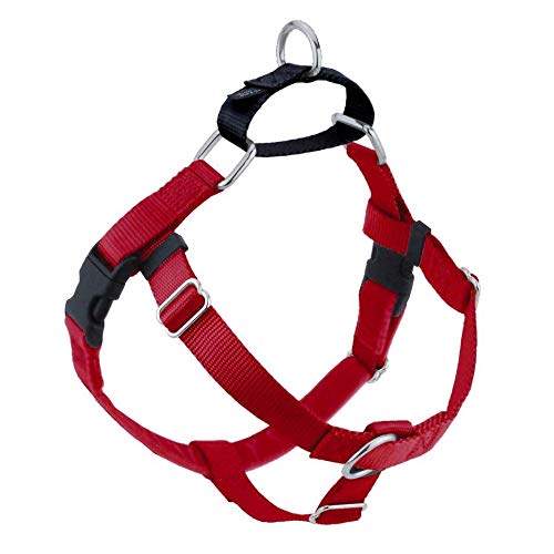 2 Hounds Design 2 Hounds Design Freedom No Pull Harness Small 5/8 Inch Red for Comfortable Dog Walking
