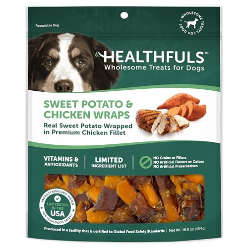 HEALTHFULS Healthfuls Chicken Wrapped Sweet Potato Dog Treats 16oz Natural Healthy Snack for Dogs - View 8 of 8