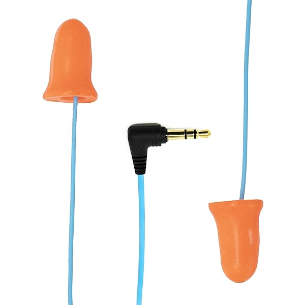 Plugfones Plugfones Basic Earplug-Earbud Hybrid: Noise-Reducing Orange Earphones for Ultimate Comfort - View 2 of 4