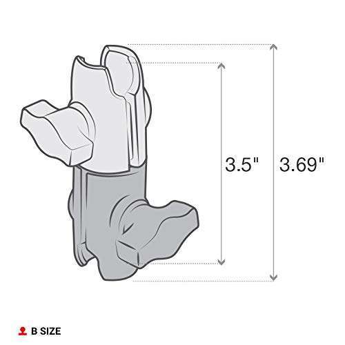 RAM MOUNTS "RAM Mounts RAP-B-200-12U: Double Socket Swivel Arm for B Size 1" Ball - Durable & Versatile Mounting Solution" - View 5 of 5