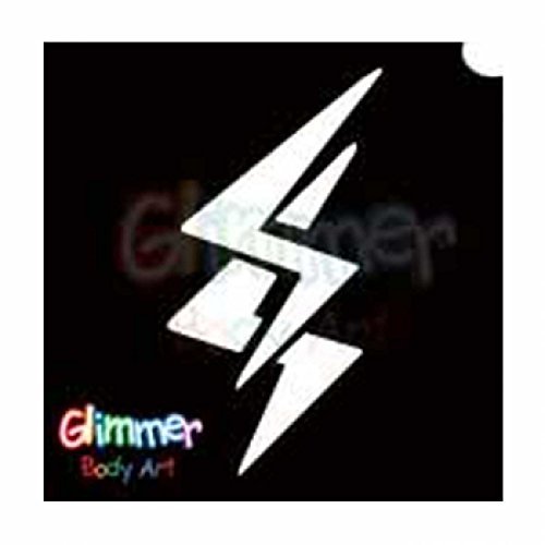 Glimmer Body Art Glimmer Body Art Lightning Glitter Tattoo Stencils Pack of 5 for Stunning Body Art