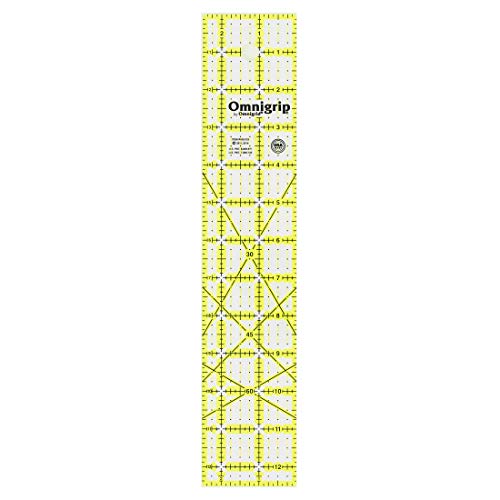Omnigrid "Omnigrid Omnigrip 2x12.5" Quilting Ruler - Clear Precision Tool for Seamless Sewing" - View 2 of 4