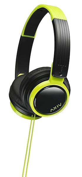 JVC JVC Victor HA-S200-BG Foldable Headphones - Stylish Black & Green (Japanese Import) - View 2 of 8