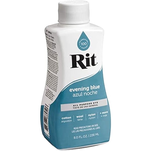 Rit Rit Purpose Liquid Dye 236ml - Blue Fabric Dye for Vibrant Color | 8 Fl Oz (Pack of 1)