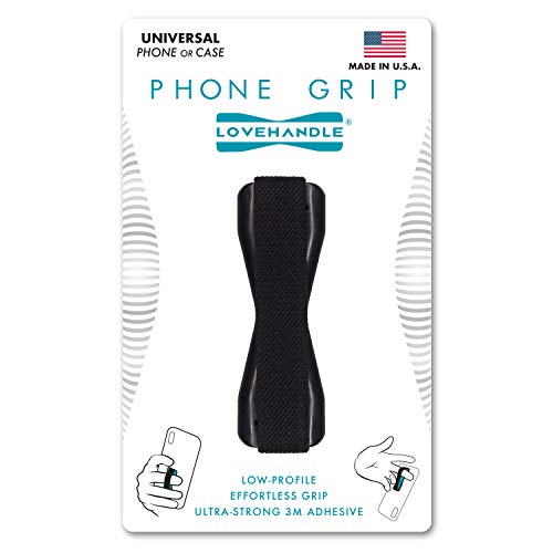 LOVEHANDLE LOVEHANDLE Universal Phone Grip: Black Elastic Strap for Smartphones & Mini Tablets - Secure & Stylish - View 2 of 8
