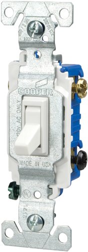 Eaton Buy EATON 1303-7W-BOX 15-Amp 120V 3-Way Toggle Switch - Non-Grounding, White | Standard Grade Wiring Solution