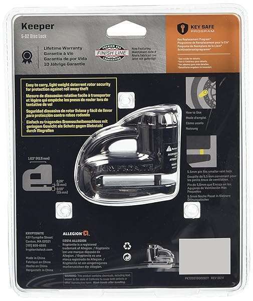 Kryptonite Kryptonite 000877 Keeper 5s Black Chrome Disc Lock - Secure Your Bike with Top-Rated Protection - View 3 of 4