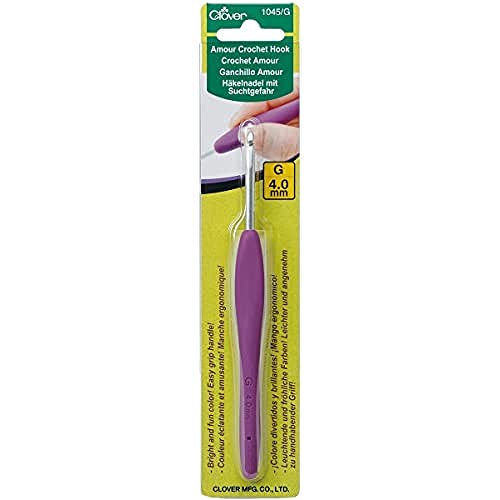 Clover Shop Clover 1045/G Purple Amour Crochet Hook - Size G (4.0mm) for Perfect Crochet Projects - View 2 of 7
