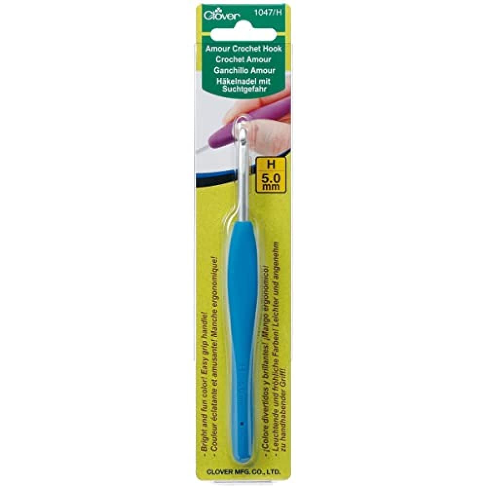 Shop Clover 1047/H Deep Blue Amour Crochet Hook - Size H (5.0mm) for Perfect Crochet Projects