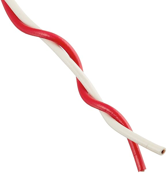 Southwire Buy Woods Southwire 56750023 100' 20/2 Twisted Bell Indoor Electrical Wire - Red & White
