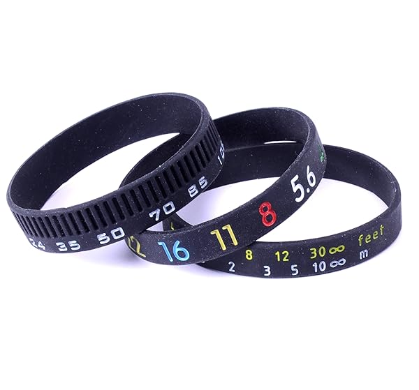 DSLRKIT Photographer's Wristband Set: Stop Lens Zoom Creep for Perfect Aperture, Focus & Focal Length