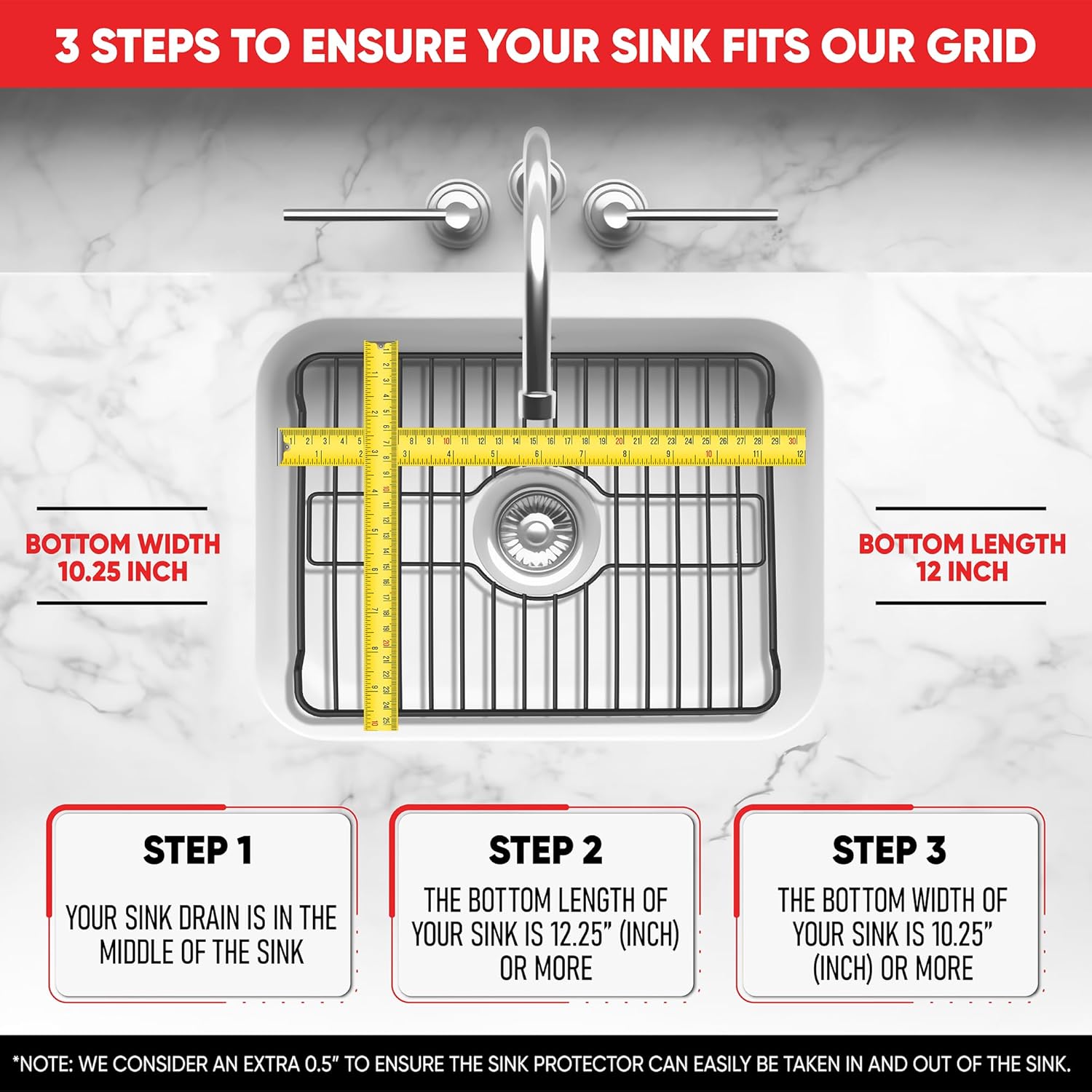 Better Houseware Better Houseware Sink Protector Rack Prevents Scratches Almond Sink Mat for Kitchen 12 x 10.25 x 1 Durable Bottom Protection - View 3 of 6