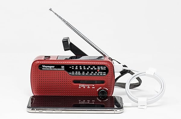 Kaito Buy Kaito V1 Voyager Solar Dynamo Radio: AM/FM/SW, Phone Charger & 3-LED Flashlight - Perfect Emergency Gear! - View 7 of 10