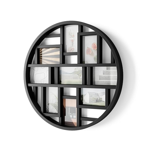 Umbra Umbra Luna Collage Frame: 22-Inch Black Design Holds 9 Photos (4x6) - Perfect for Home Decor