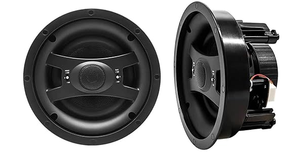 EARTHQUAKE Earthquake Sound ECS6.5 Edgeless In-Ceiling Speakers - Premium Black Pair for Superior Audio