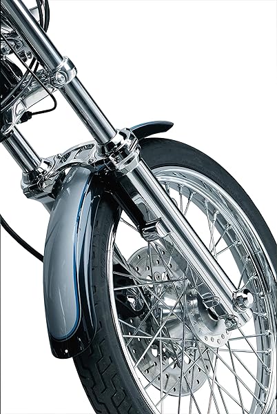 Kuryakyn Upgrade Your Harley: Kuryakyn 7202 Fork Skin Kit for 2004-2017 Sportster - Chrome Motorcycle Accent Accessory - View 3 of 4