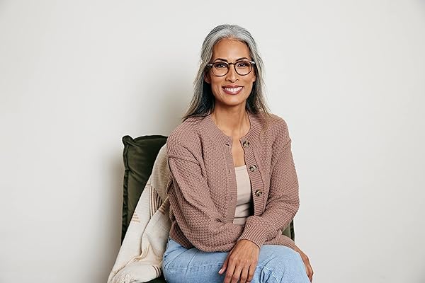 Peepers by PeeperSpecs Peepers Brain Trust Round Reading Glasses Tortoise 47 1.25 Stylish and Comfortable Eyewear for Clear Vision - View 2 of 3