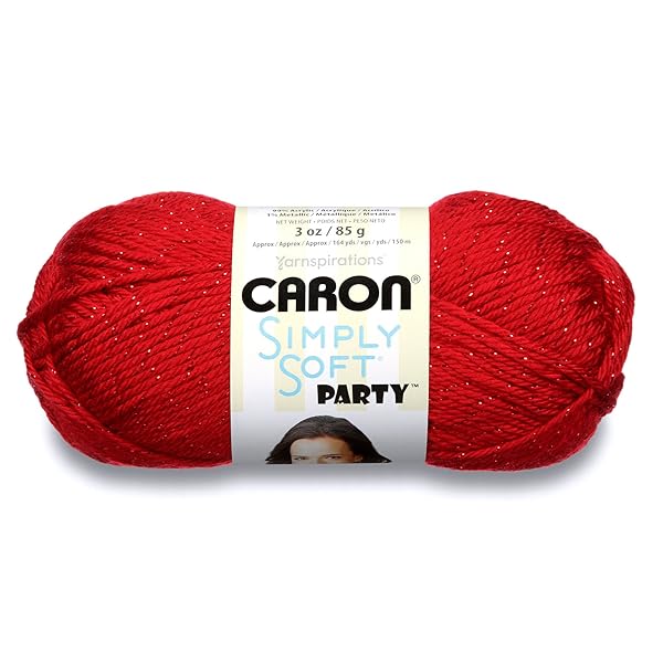 Caron Buy Caron Simply Soft Party Yarn - Rich Red, 3 oz, Medium Worsted 4 for Crochet & Knitting Projects