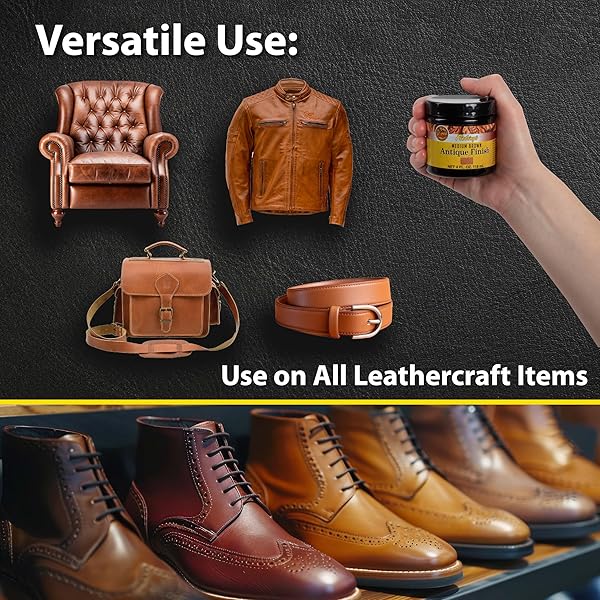 Fiebing's Fiebing's Antique Finish 4 oz Two-Toned Leathercraft Paste for Embossing Antiquing and Restoration Medium Brown - View 5 of 7