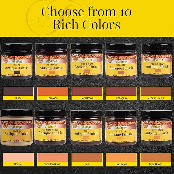 Fiebing's Fiebing's Antique Finish 4 oz Two-Toned Leathercraft Paste for Embossing Antiquing and Restoration Medium Brown - View 6 of 7