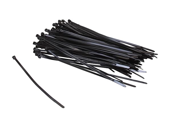 Nippon Labs Buy Nippon Labs CT-8INT-BK 8-Inch Black Cable Ties - 100 Pieces for Secure Organization