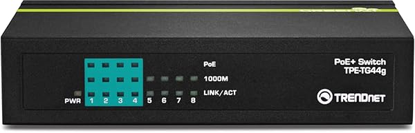 TRENDnet TRENDnet 8-Port Gigabit PoE+ Switch TPE-TG44G: 30W/Port, 61W Power Budget, Unmanaged Ethernet Switch - View 4 of 8