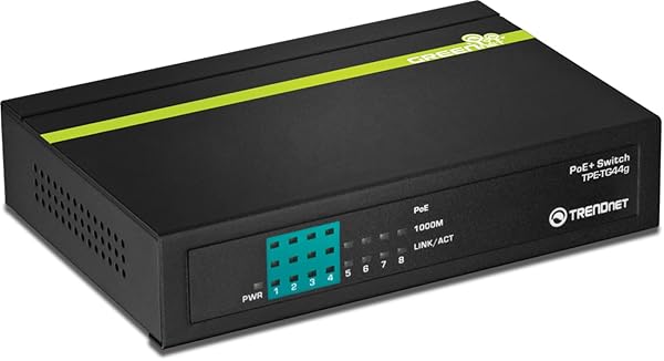 TRENDnet TRENDnet 8-Port Gigabit PoE+ Switch TPE-TG44G: 30W/Port, 61W Power Budget, Unmanaged Ethernet Switch - View 2 of 8