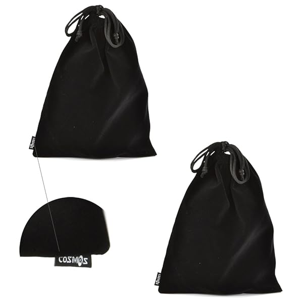 Cosmos Cosmos 5 Pcs Portable Headphone Carrying Bag - Soft Drawstring Case for Over-Ear & Gaming Headsets (Black) - View 4 of 7