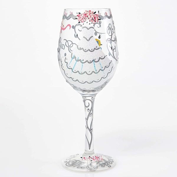 Enesco Enesco Lolita Bride Hand-Painted Wine Glass - Artisan 15 oz Wedding Dress Design