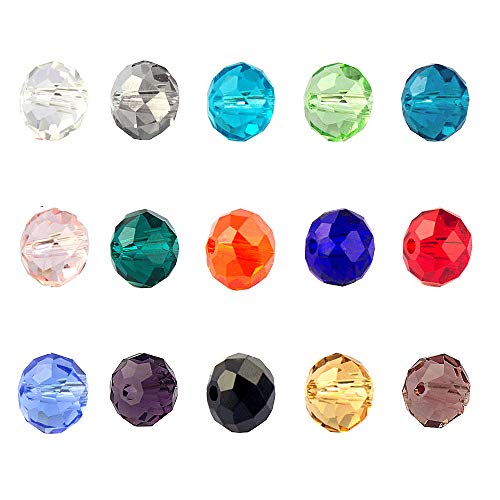 Wholesale 8mm Briolette Faceted Crystal Glass Beads - 450pcs Jewelry Making Kit with Container Box