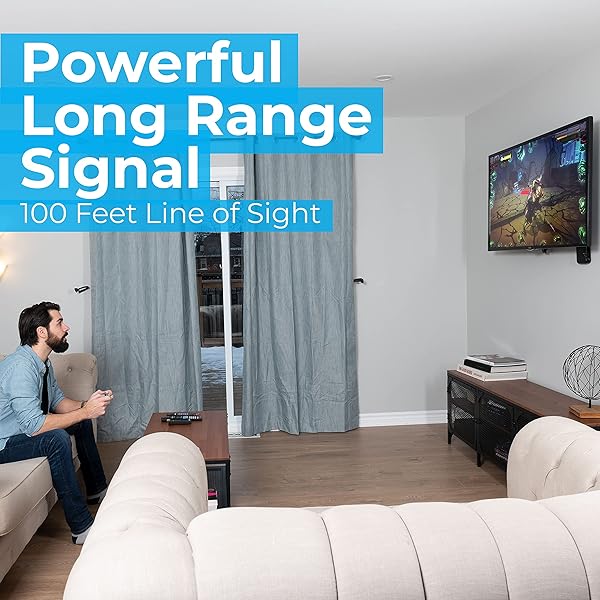 Nyrius Nyrius Aries Pro Wireless HDMI Transmitter & Receiver: Stream 1080p HD Video to HDTV/Projector from Laptop, PS4, Netflix & More - View 3 of 10