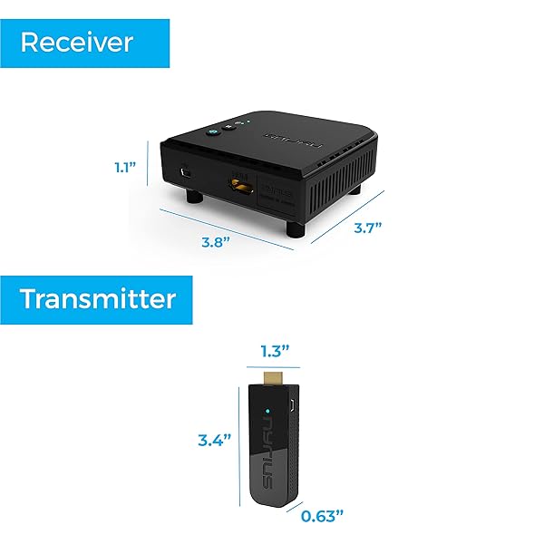 Nyrius Nyrius Aries Pro Wireless HDMI Transmitter & Receiver: Stream 1080p HD Video to HDTV/Projector from Laptop, PS4, Netflix & More - View 9 of 10