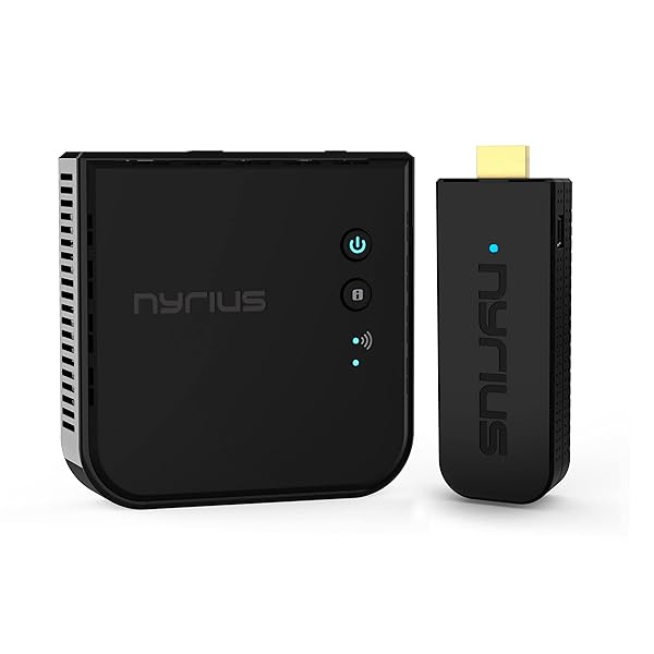Nyrius Nyrius Aries Pro Wireless HDMI Transmitter & Receiver: Stream 1080p HD Video to HDTV/Projector from Laptop, PS4, Netflix & More - View 2 of 10