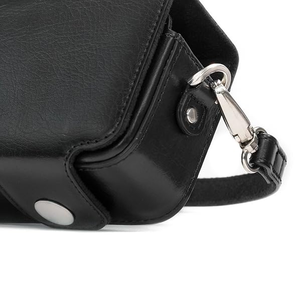 MegaGear Buy MegaGear Black Leather Camera Case for Canon, Panasonic, Nikon & Sony - Perfect Protection for Your Gear! - View 9 of 9