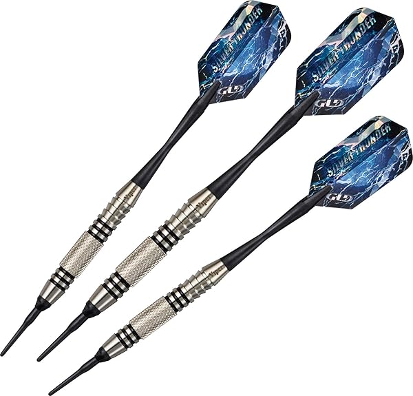 Viper Viper Silver Thunder Soft Tip Darts - 20g with Knurled Band for Precision Play