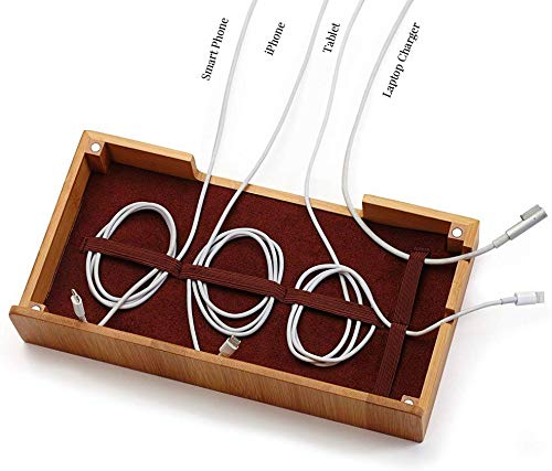 G.U.S GREAT USEFUL STUFF Eco-Friendly Bamboo Multi-Device Charging Station Dock for Laptops, Tablets & Phones - G.U.S. Organizer in Multiple Finishes - View 7 of 10