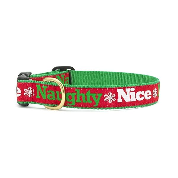 Up Country Up Country Naughty and Nice Dog Collar Narrow 5/8 Inch Lightweight 200g Perfect for Stylish Pets