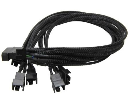 Evercool EC-DF001 17.72 Inch PWM Braided Fan Splitter for Multiple 4 Pin Fans