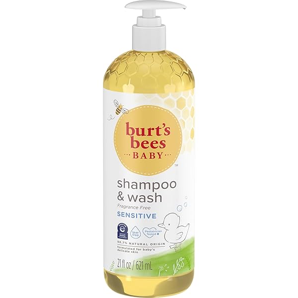 Burt's Bees Burt's Bees Baby Sensitive Shampoo & Wash - Fragrance Free, Tear Free, 98.9% Natural, Pediatrician Tested - 21 Fl Oz