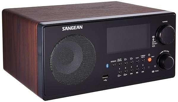 Sangean Buy Sangean WR-22WL AM/FM-RDS Bluetooth Table-Top Receiver - Dark Walnut Finish