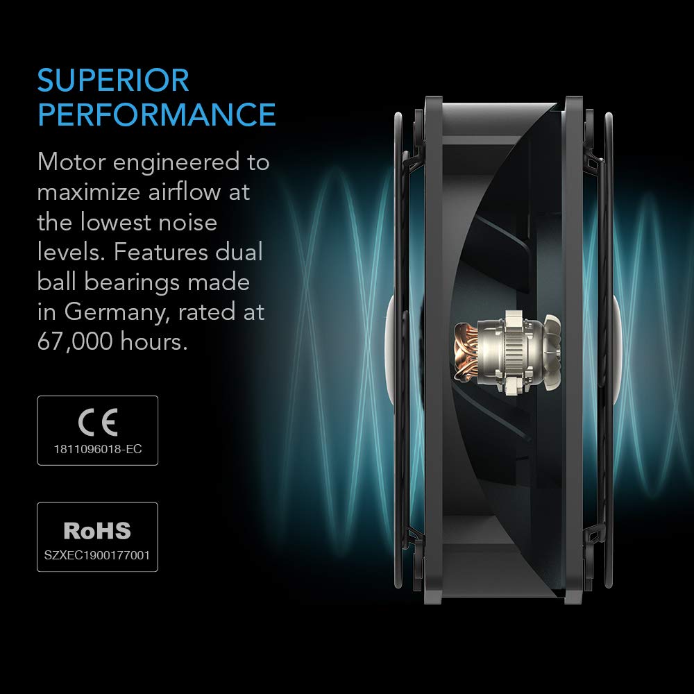 AC Infinity HS9238A-X High Speed 92mm Cooling Fan 115V AC Standard Size for Efficient Airflow and Temperature Control - View 4 of 7