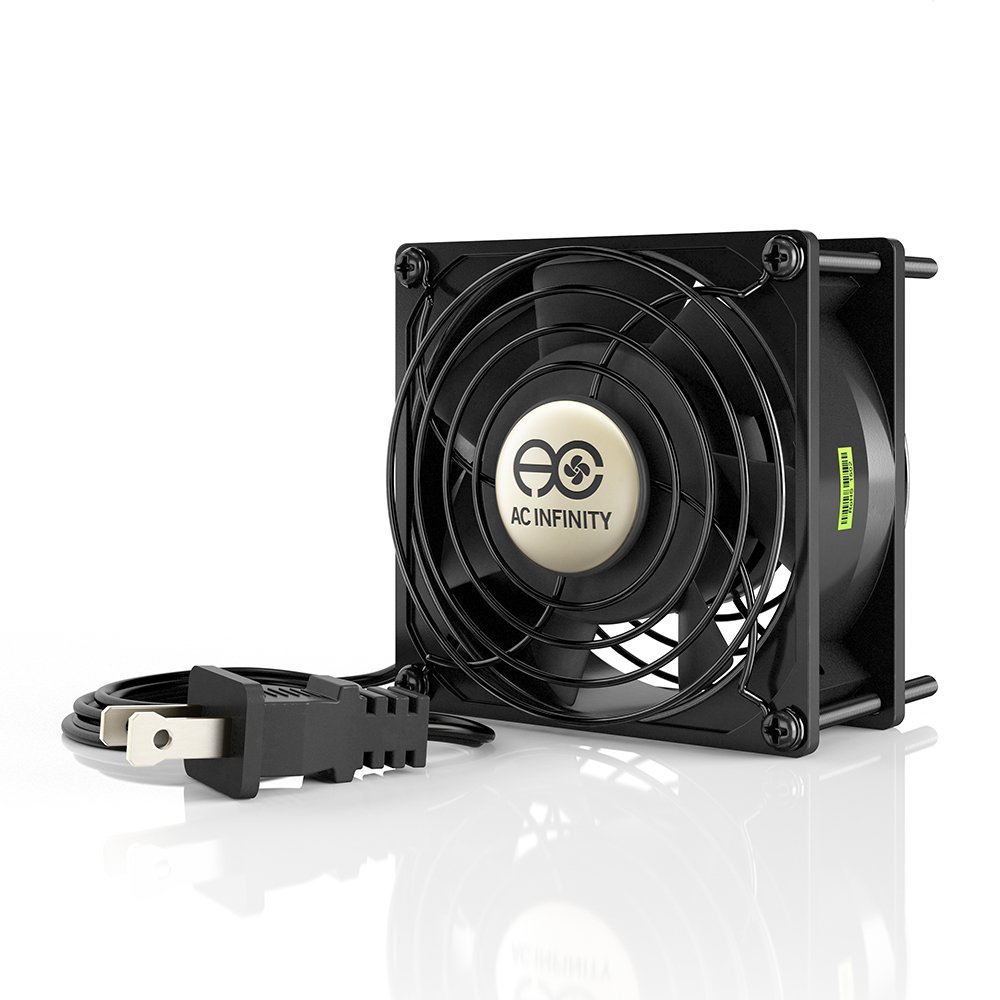 AC Infinity HS9238A-X High Speed 92mm Cooling Fan 115V AC Standard Size for Efficient Airflow and Temperature Control