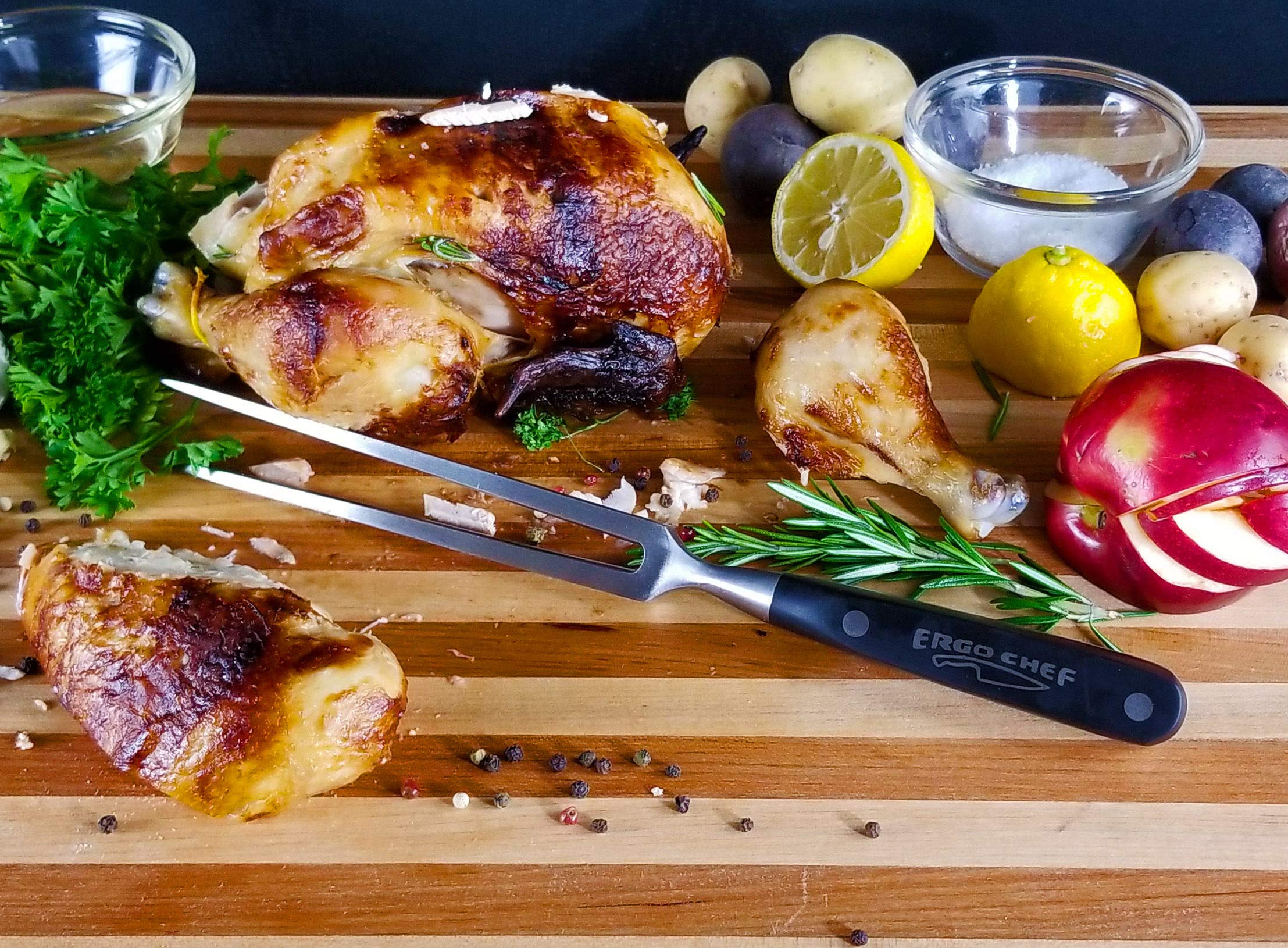 Ergo Chef Pro Series 8 Inch Carving Fork Black for Precision Cutting and Serving - View 4 of 6