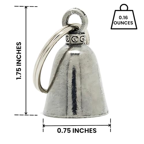 Guardian Bell Guardian Bell Good Luck Motorcycle Bell with Keyring & Velvet Bag - Lead-Free Pewter, Made in USA - View 4 of 10