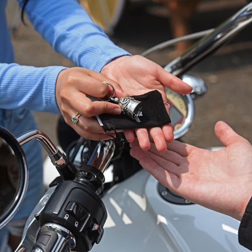 Guardian Bell Guardian Bell Good Luck Motorcycle Bell with Keyring & Velvet Bag - Lead-Free Pewter, Made in USA - View 9 of 10