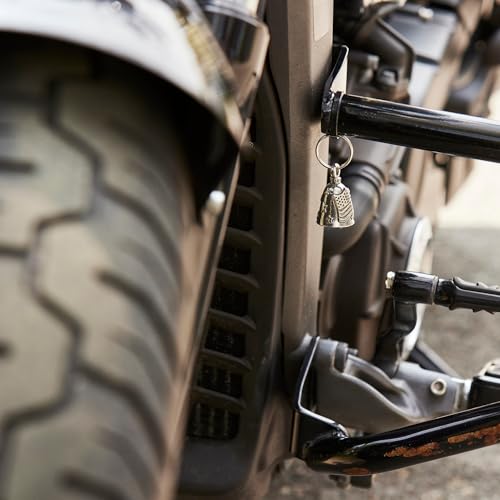 Guardian Bell Guardian Bell Good Luck Motorcycle Bell with Keyring & Velvet Bag - Lead-Free Pewter, Made in USA - View 10 of 10