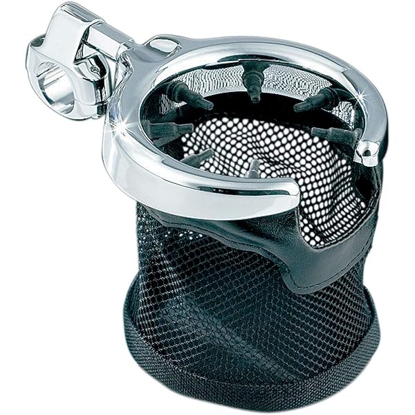 Kuryakyn "Universal Kuryakyn 1422 Motorcycle Cup Holder: Chrome Drink Holder for 1" Bars"