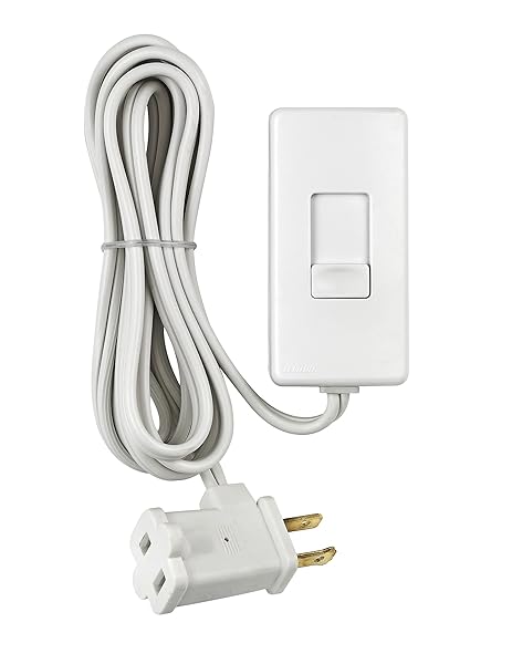 Leviton Leviton TBL03-10W Table Top Plug-in Lamp Dimmer for Dimmable LED, Halogen & Incandescent Bulbs - White
