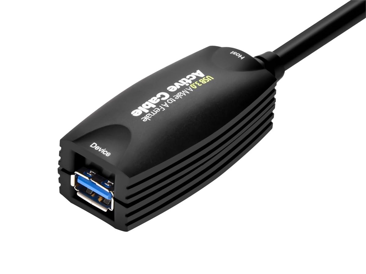 Monoprice Monoprice 5 Meter USB 3.0 A Male to A Female Active Extension Cable Black for Fast Data Transfer - View 4 of 6