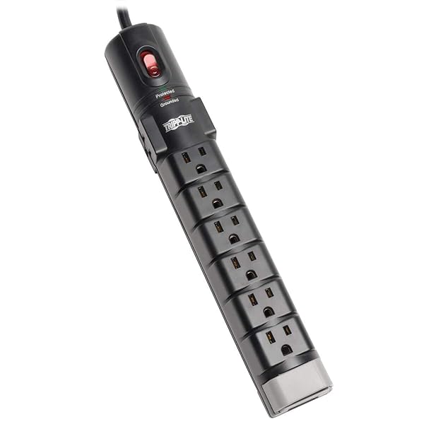 TRIPP LITE Tripp Lite 8 Outlet Surge Protector Power Strip with 6ft Cord & $150K Insurance - TLP806TEL Black - View 2 of 10